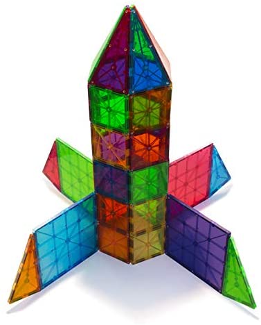 Magna-Tiles Set de 100 Piezas Colores Transparentes, Juguetes Educativos