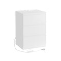 Mesita de Noche con Estación de Carga con Cajones Puertos USB