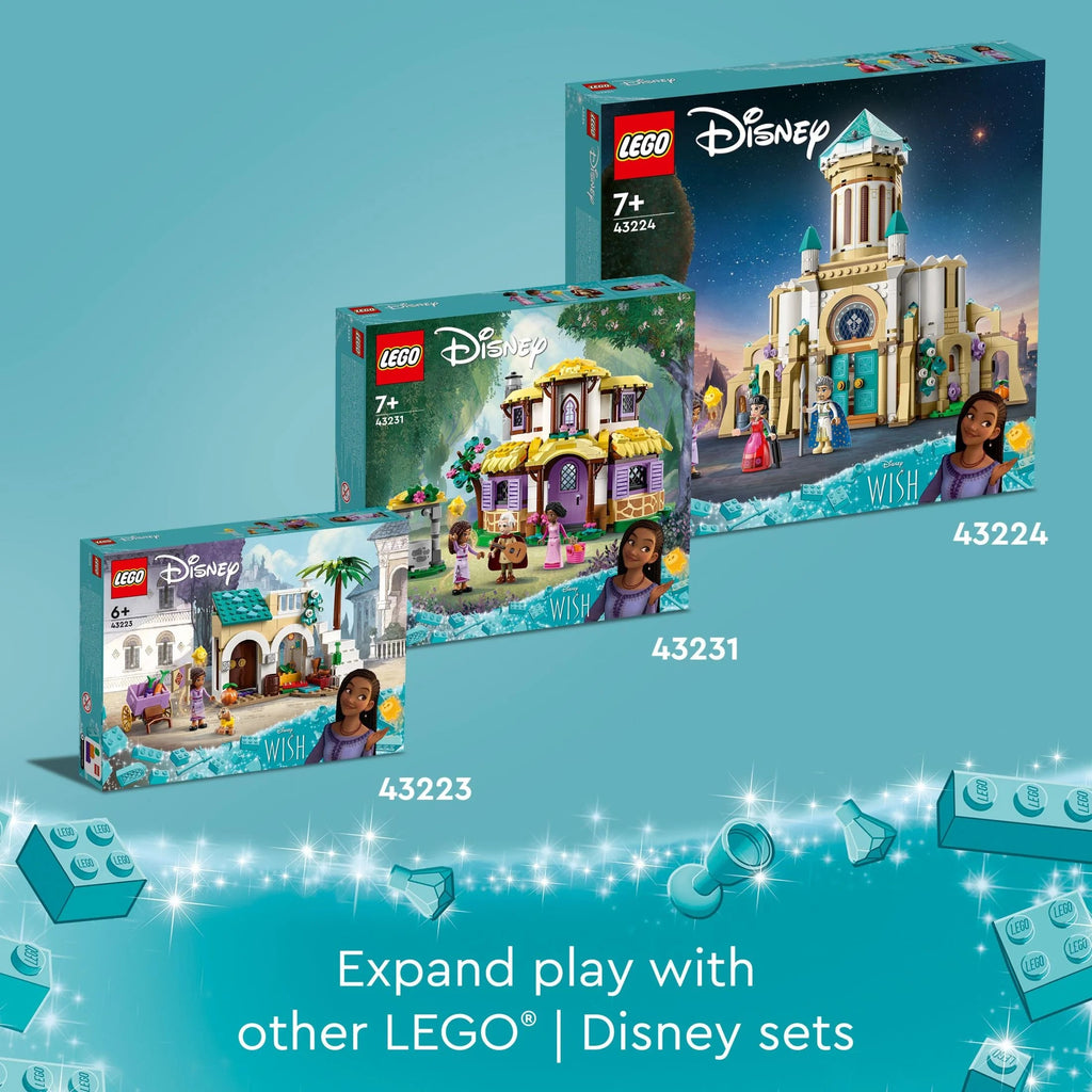 LEGO Disney Wish: Asha en la Ciudad de Rosas 43223 Set de Construcción, un Modelo para Armar basado en la Película de Disney para Inspirar Aventuras y Juego Creativo, un Regalo Divertido para Niños y Fans de 6 años en adelante