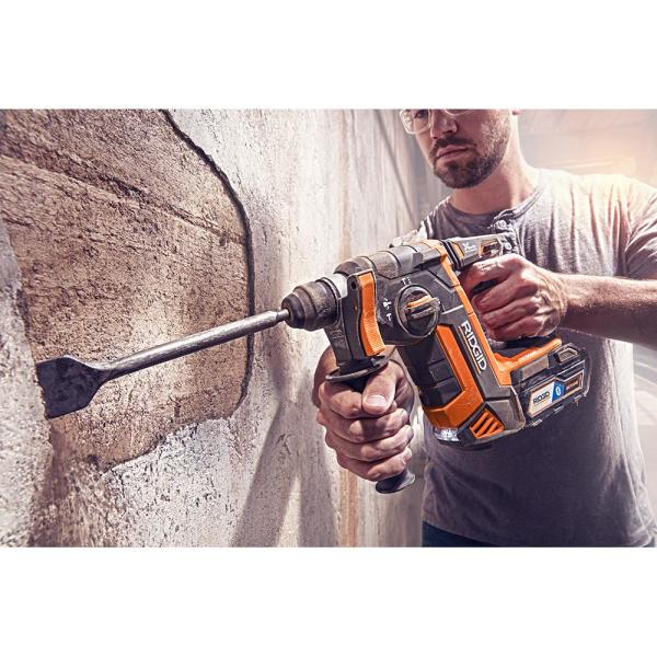 2025 Martillo Rotatorio Cordless Brushless 18 Voltios OCTANE SDS-Plus 1 pulgada (Solo Herramienta) R86711B de RIDGID