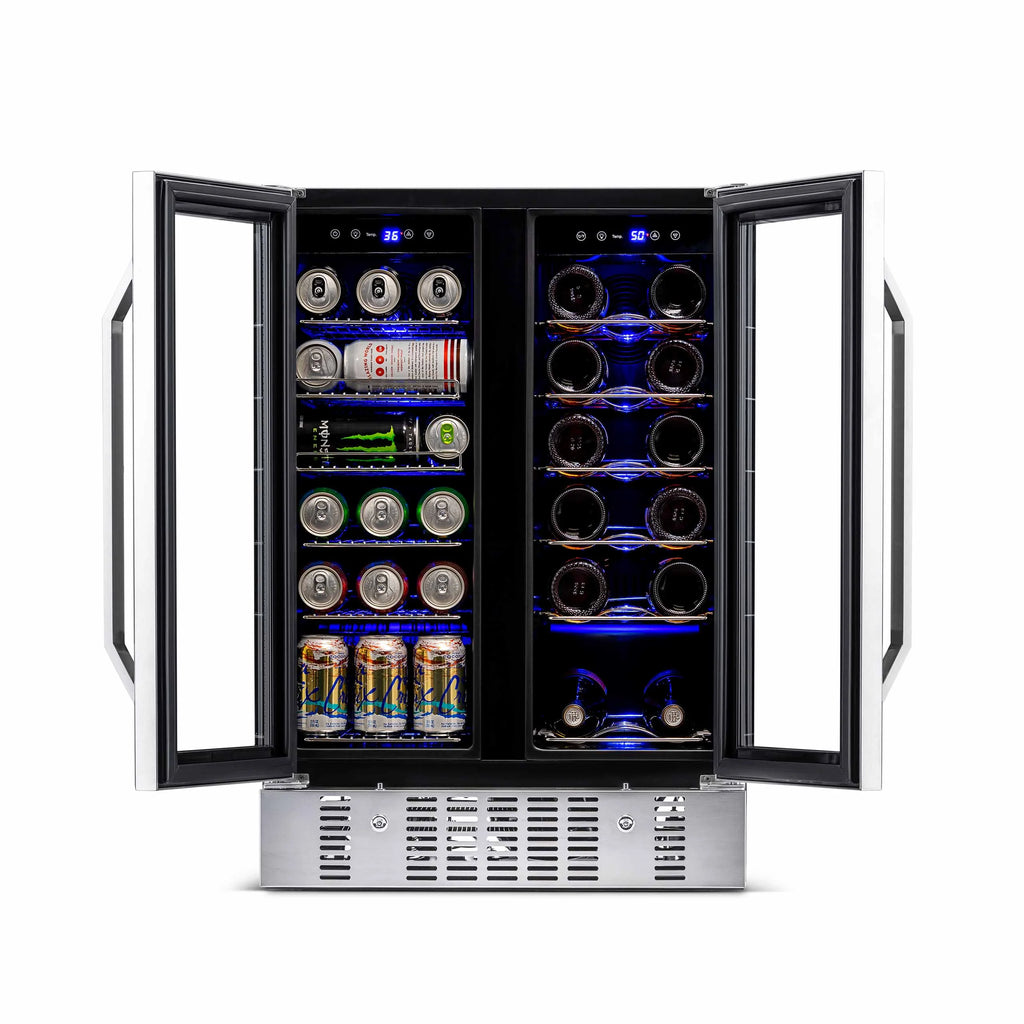2025 Newair® Refrigerador Empotrable de Doble Zona para 58 Latas y 18 Botellas - 24"