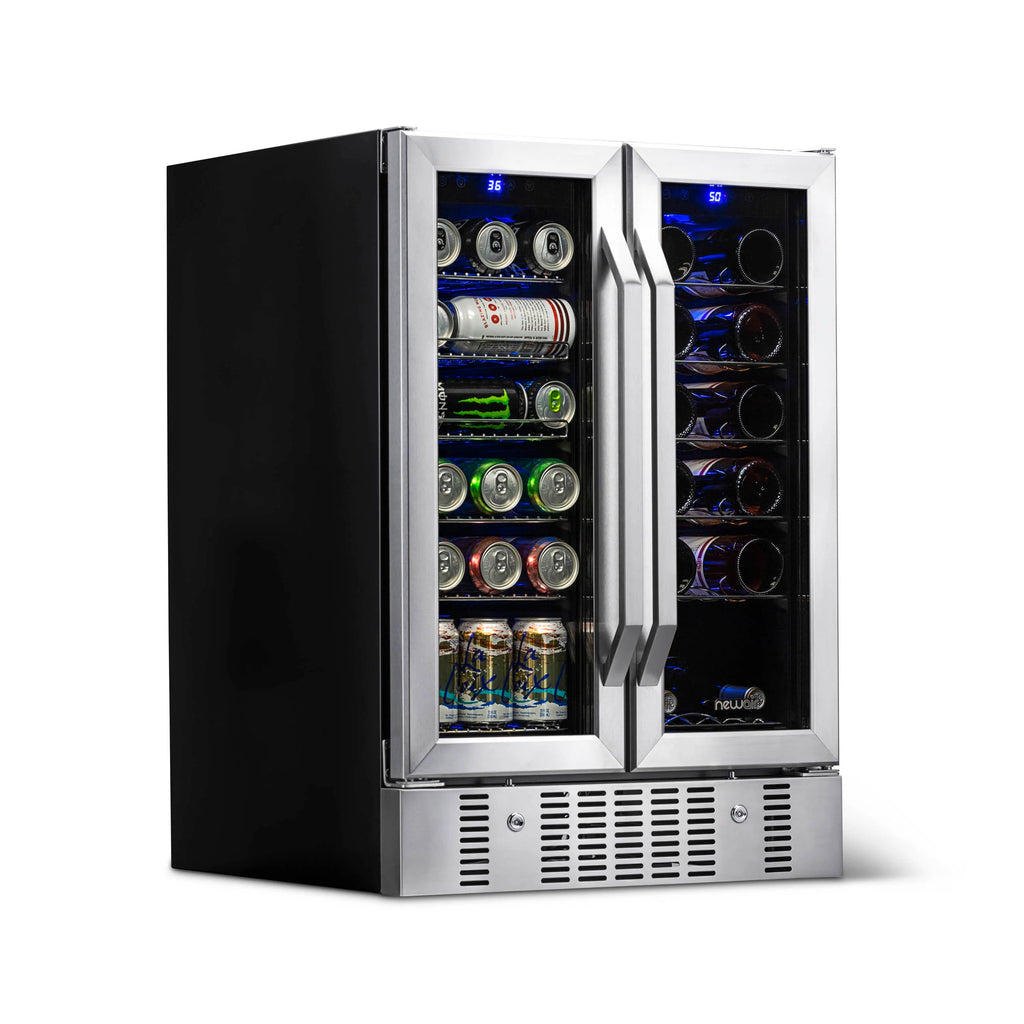 2025 Newair® Refrigerador Empotrable de Doble Zona para 58 Latas y 18 Botellas - 24"