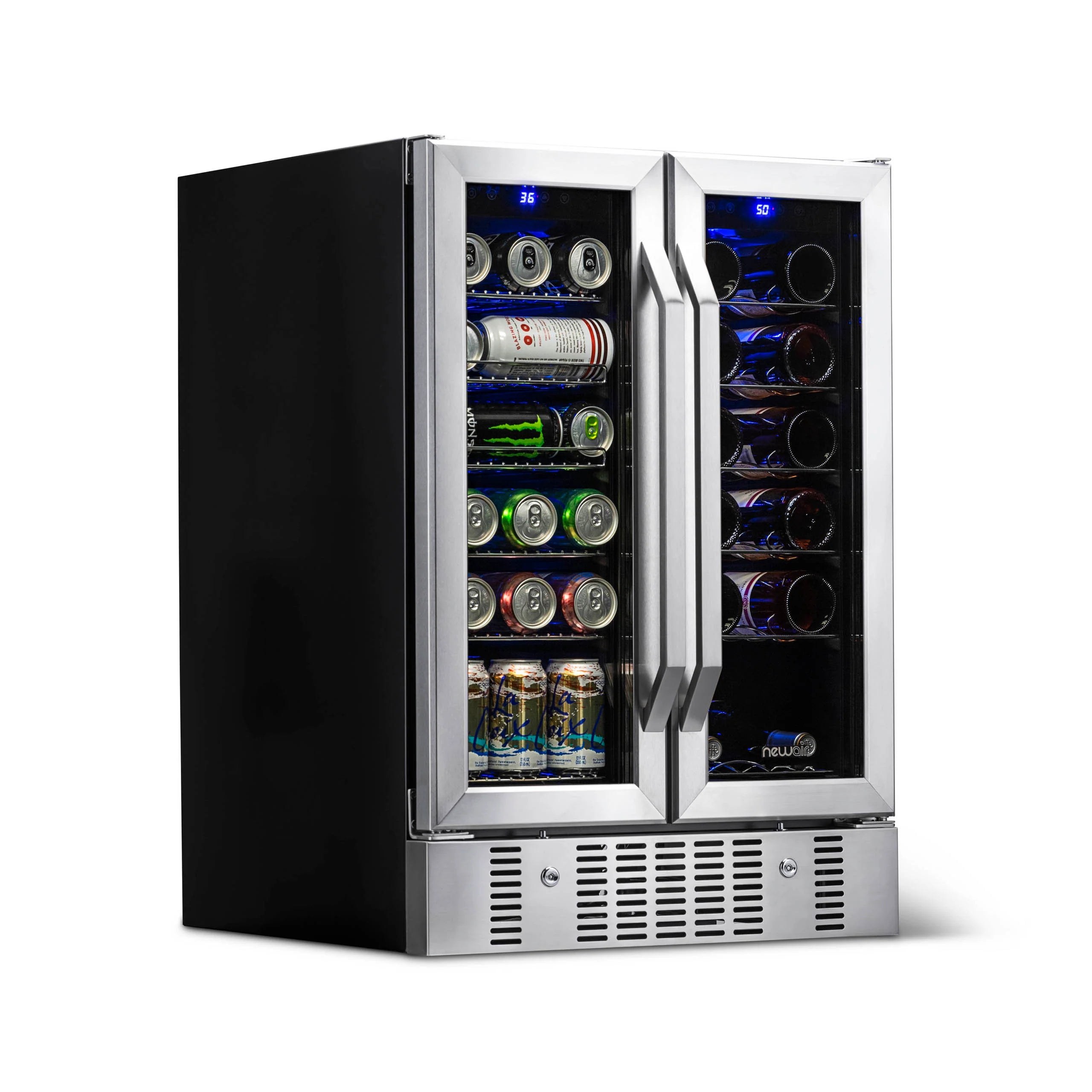 2025 Newair® Refrigerador Empotrable de Doble Zona para 58 Latas y 18 Botellas - 24"