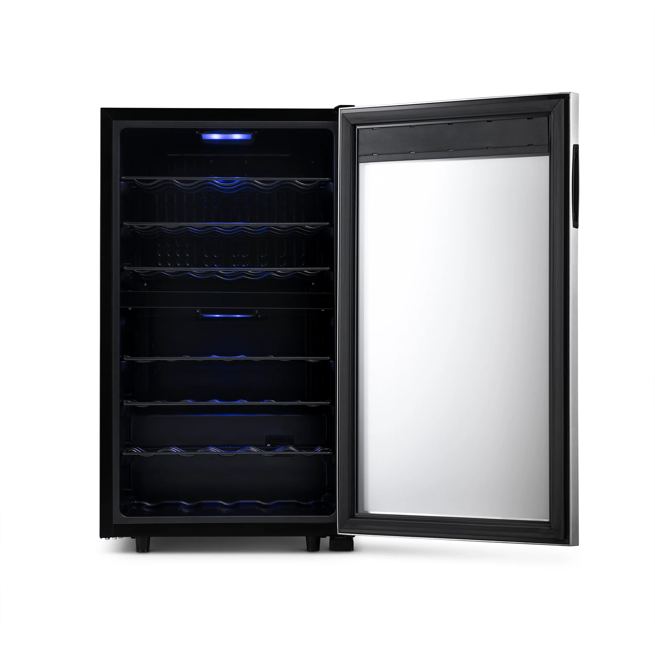 2025 Refrigerador de Vinos Independiente Newair® de Acero Inoxidable – 43 Botellas – 18,9" con Doble Zona