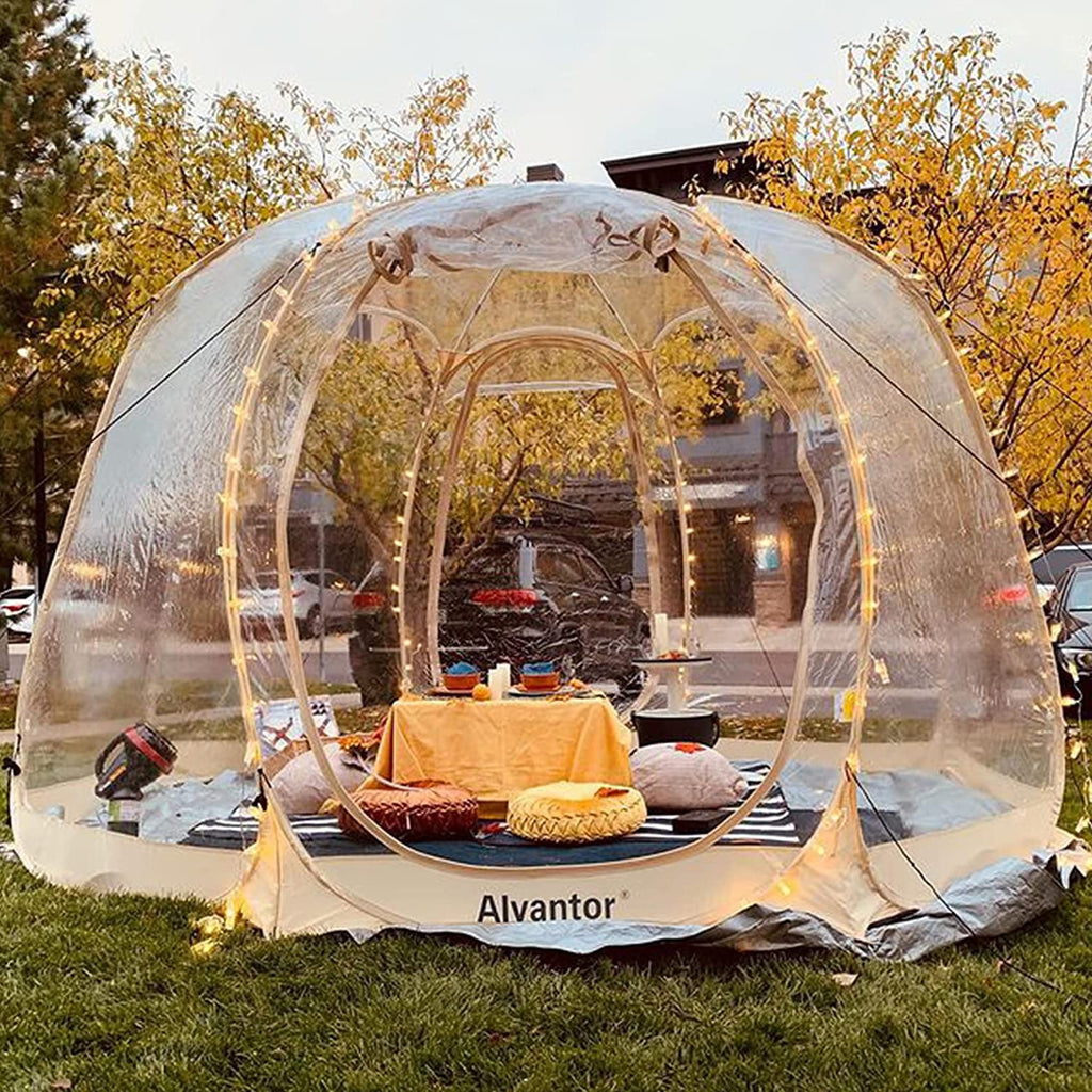 2025 Alvantor Burbuja Tienda Gazebo Pop Up, Refugio Tipo Igloo para 8-10 Personas, Carpa de Jardín y Patio