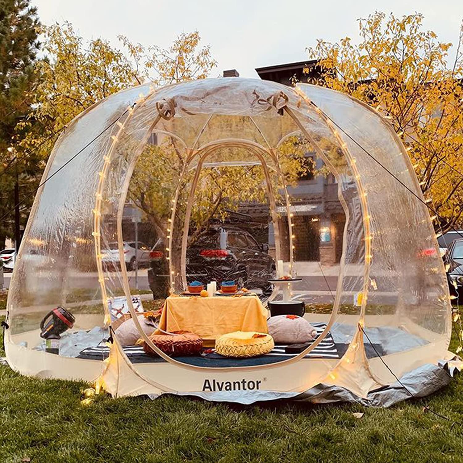 2025 Alvantor Burbuja Tienda Gazebo Pop Up, Refugio Tipo Igloo para 8-10 Personas, Carpa de Jardín y Patio