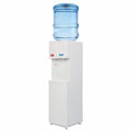 2025 Fuente de agua de carga superior para botellas de 3–5 galones – Agua caliente y fría con seguridad infantil – Blanca
