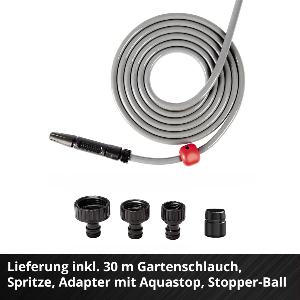 2025 Enrollador de Manguera a Batería Einhell GE-HR 18/30 Li-Solo Power X-Change (18 V, Enrollado Automático, Giro hasta 180°, Montaje en Pared, Manguera de Jardín de 30 m con Pulverizador, sin Batería)