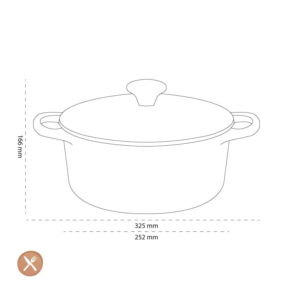 2025 Le Creuset - Sartén para asar / guisar Signature redonda rosa concha 24 cm 4,2 l