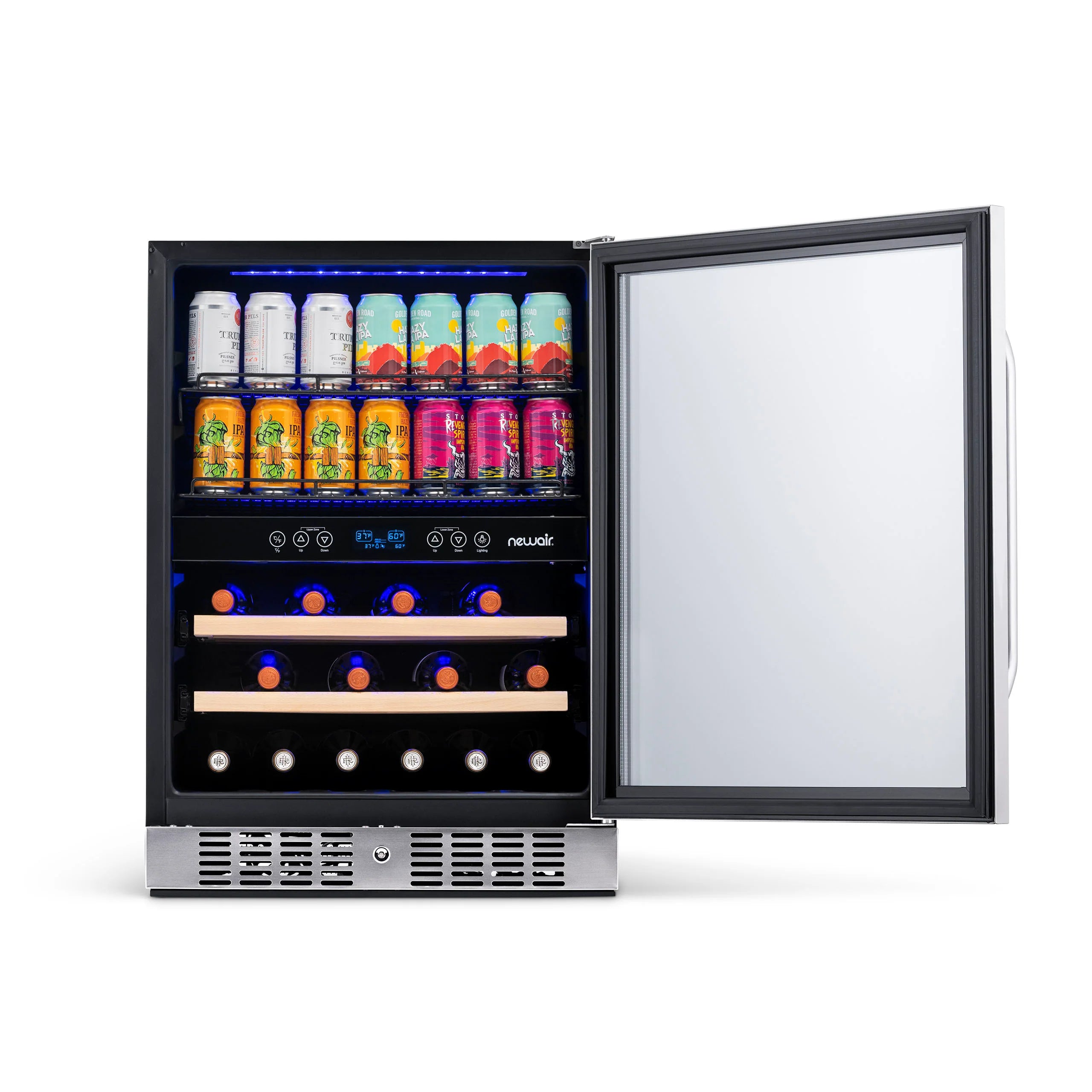 2025 Newair® Refrigerador Empotrable de Doble Zona para 70 Latas y 20 Botellas - 24"