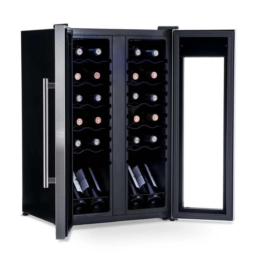 2025 Refrigerador de Vinos Independiente Newair® de Acero Inoxidable – 24 Botellas – 20" con Doble Zona