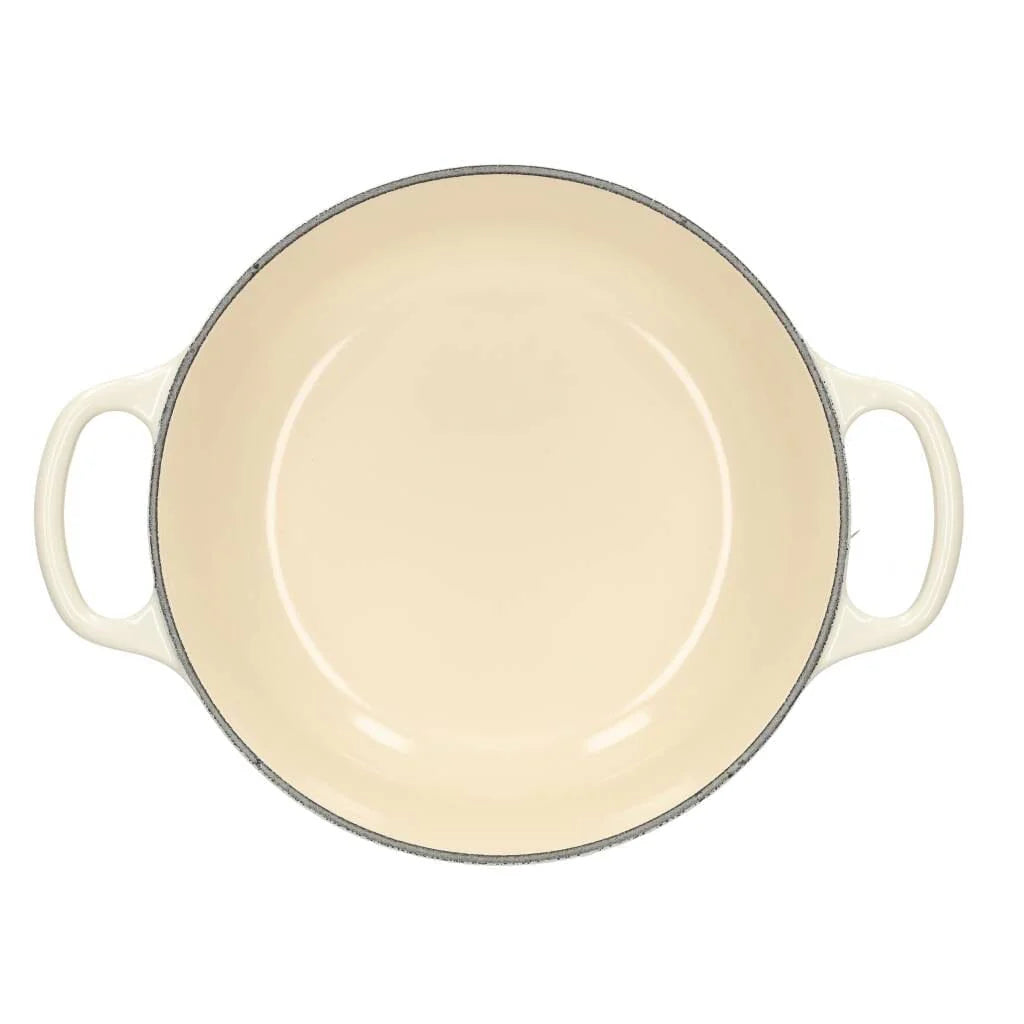 2025 Le Creuset - Sartén para asar / brasear Signature redonda Meringue 20 cm 2,4 l