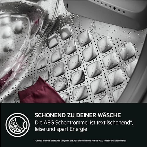 2025 AEG Lavadora Serie 7000 ProSteam: función de vapor refrescante, 9 kg, silenciosa, detección automática de carga, ahorro de agua del 20 %, función de añadir ropa, parada de agua, 1400 rpm, modelo LR7GA70490