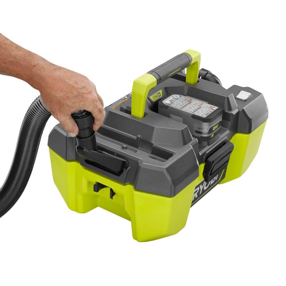 2025 Aspiradora Húmeda/Seca Cordless de Litio-Ion ONE+ 18V de 3 Galones con Almacenamiento de Accesorios, Batería de 4.0 Ah y Cargador P3240KN