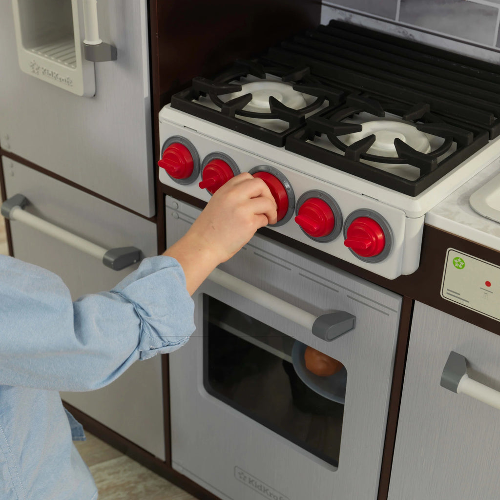 2025 Cocina de Juguete KidKraft Uptown Elite Espresso con Luces y Sonidos