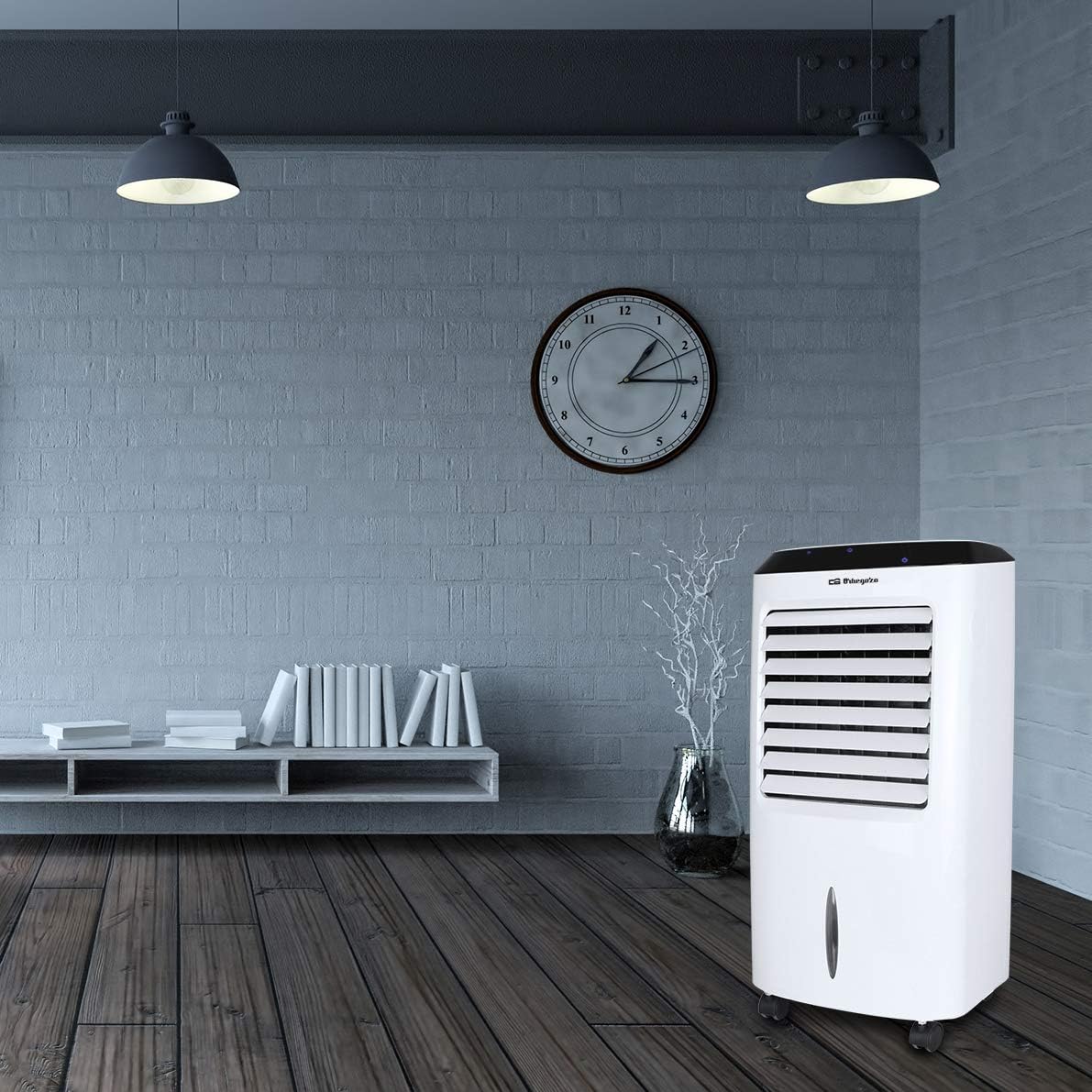 Orbegozo Air 52 – Aire Acondicionado Evaporativo 3 en 1, Depósito de 10 L, 65 W, 3 Velocidades, Temporizador Máximo de 8 Horas, Control Remoto, Acumuladores Fríos, Blanco