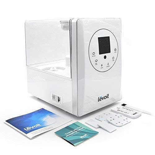 Humidificadores LEVOIT para Dormitorio y Habitaciones Grandes (6L), Humidificador Ultrasónico de Aire con Niebla Cálida y Fría para el Hogar, Toda la Casa, Cuarto del Bebé, Humedad Personalizada, Control Remoto, Libre de Gérmenes y Ultra Silencioso