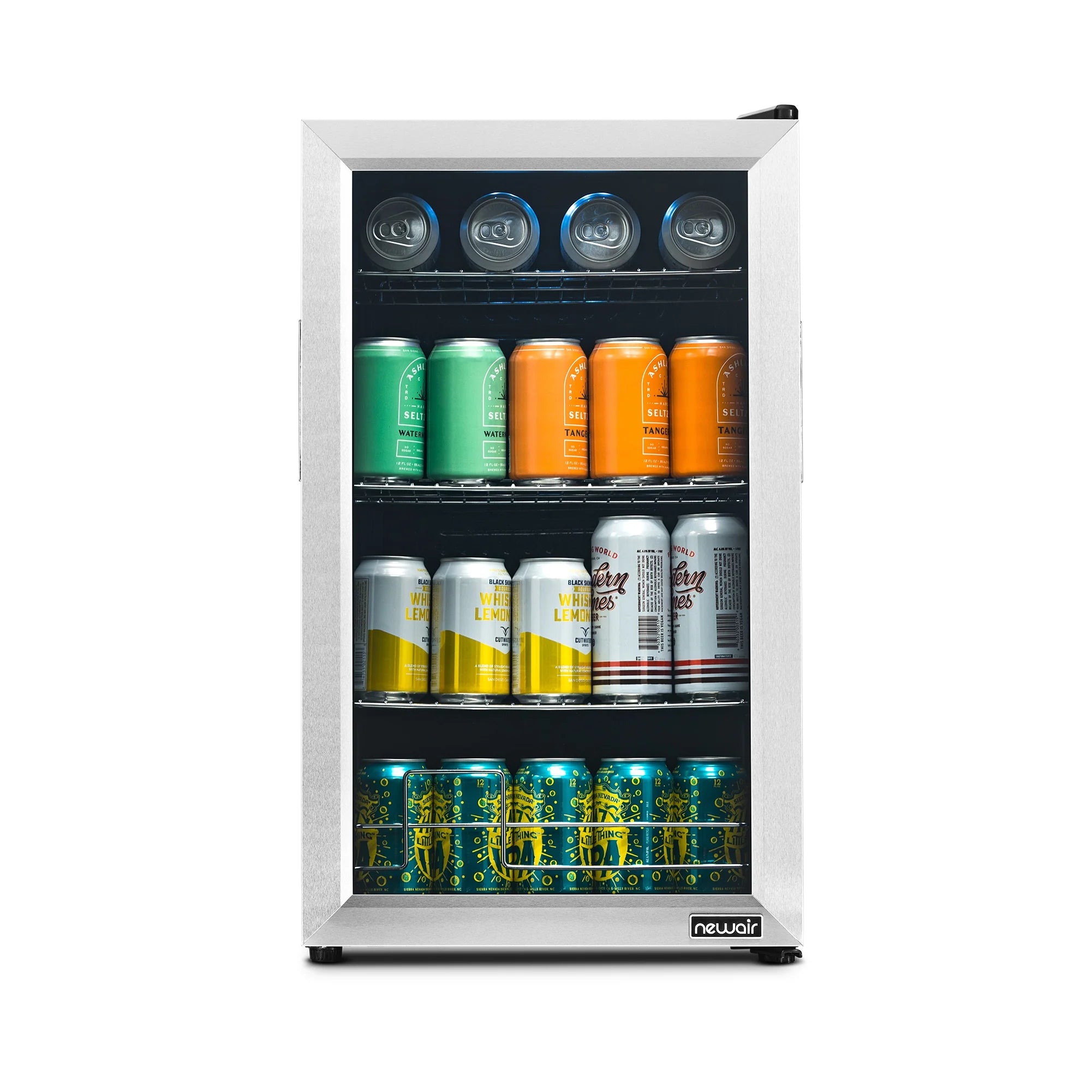 2025 Newair® Refrigerador de Bebidas Independiente de Acero Inoxidable – 100 Latas – 16,93”