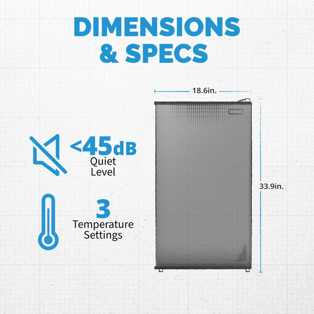 2025 Newair® Mini refrigerador compacto con congelador, 3,3 pies cúbicos – Negro
