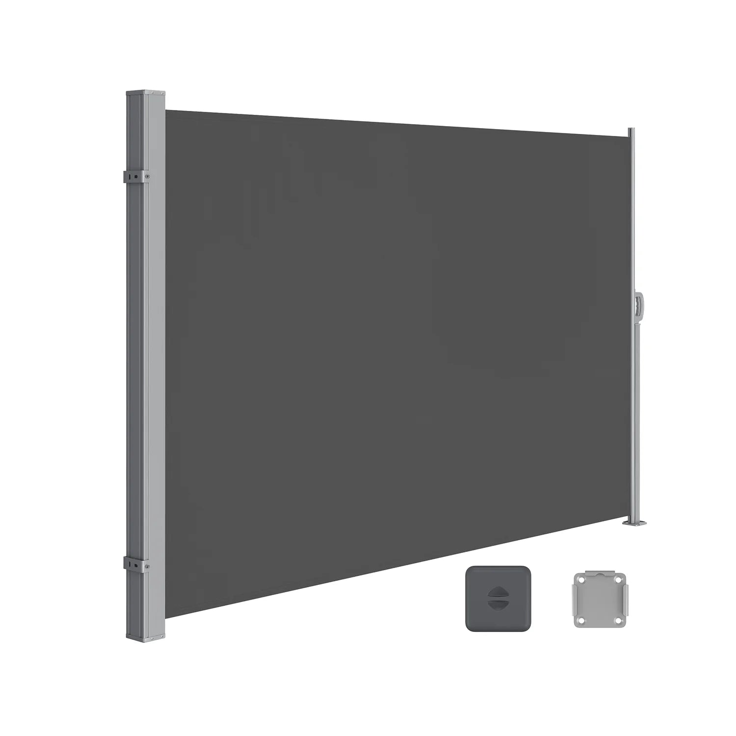 Toldo Lateral Extensible 160 x 450 cm Gris Antracita