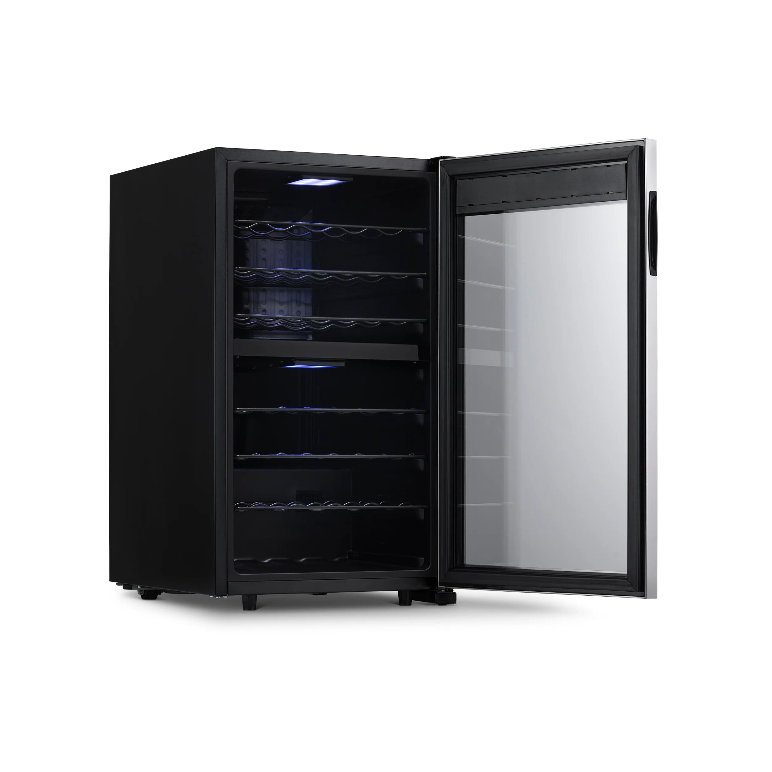 2025 Refrigerador de Vinos Independiente Newair® de Acero Inoxidable – 43 Botellas – 18,9" con Doble Zona