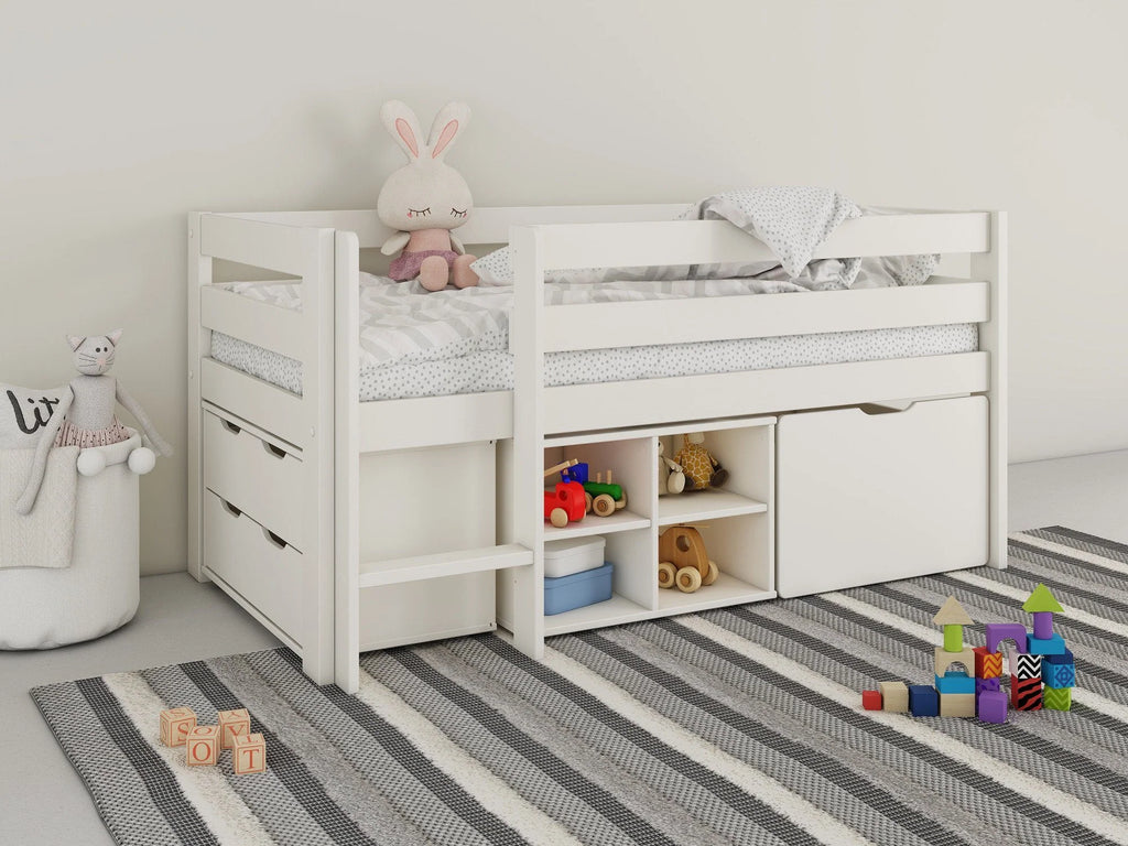 Cajón para cama Tide de madera maciza de pino 59,5/72/41 cm
