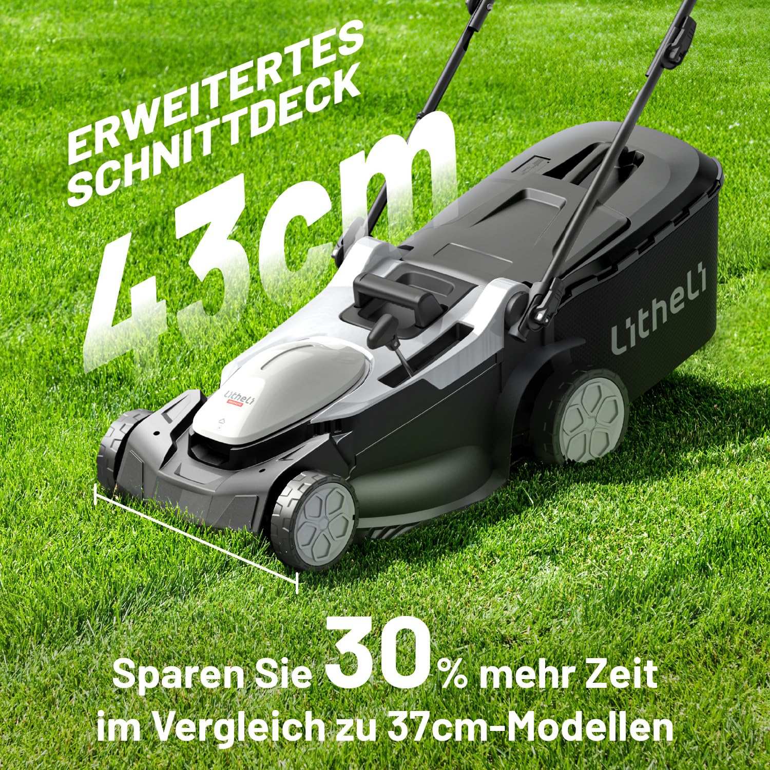 2025 Cortacésped autopropulsado inalámbrico U20 43 cm brushless | Incluye 2 baterías de 4,0 Ah | Corte fácil hasta 500 m²