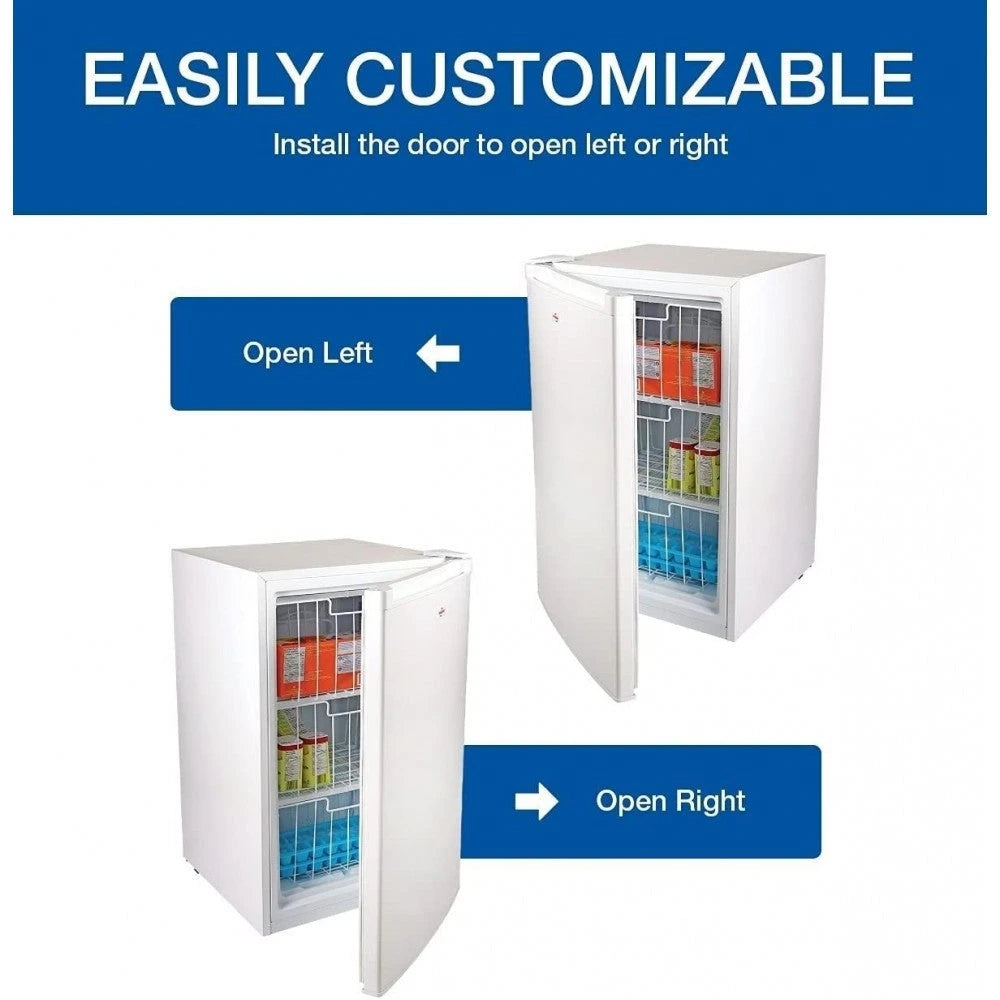 Congelador Vertical Compacto Koolatron con Tecnología de Enfriamiento por Compresor, Capacidad de 3.0 Pies Cúbicos – Ideal para Apartamentos, Condominios, Oficinas, Casas Rodantes, Cabañas, Cocinas Pequeñas – Blanco