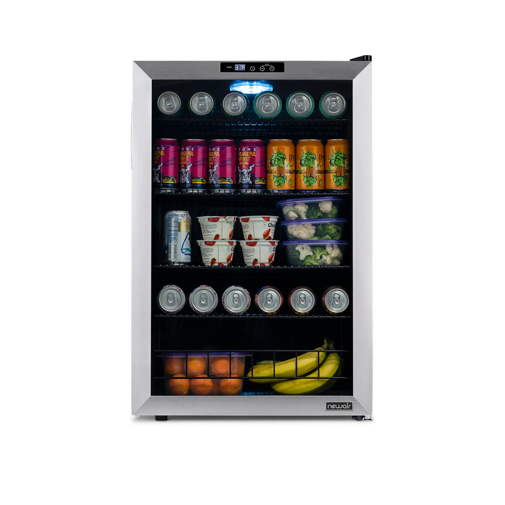 2025 Newair® Refrigerador de Bebidas Independiente en Acero Inoxidable – 160 Latas – 21,3"