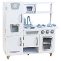 2025 Cocina de Juguete de Madera Vintage KidKraft Blanca con Fabricador de Hielo y Teléfono de Juguete