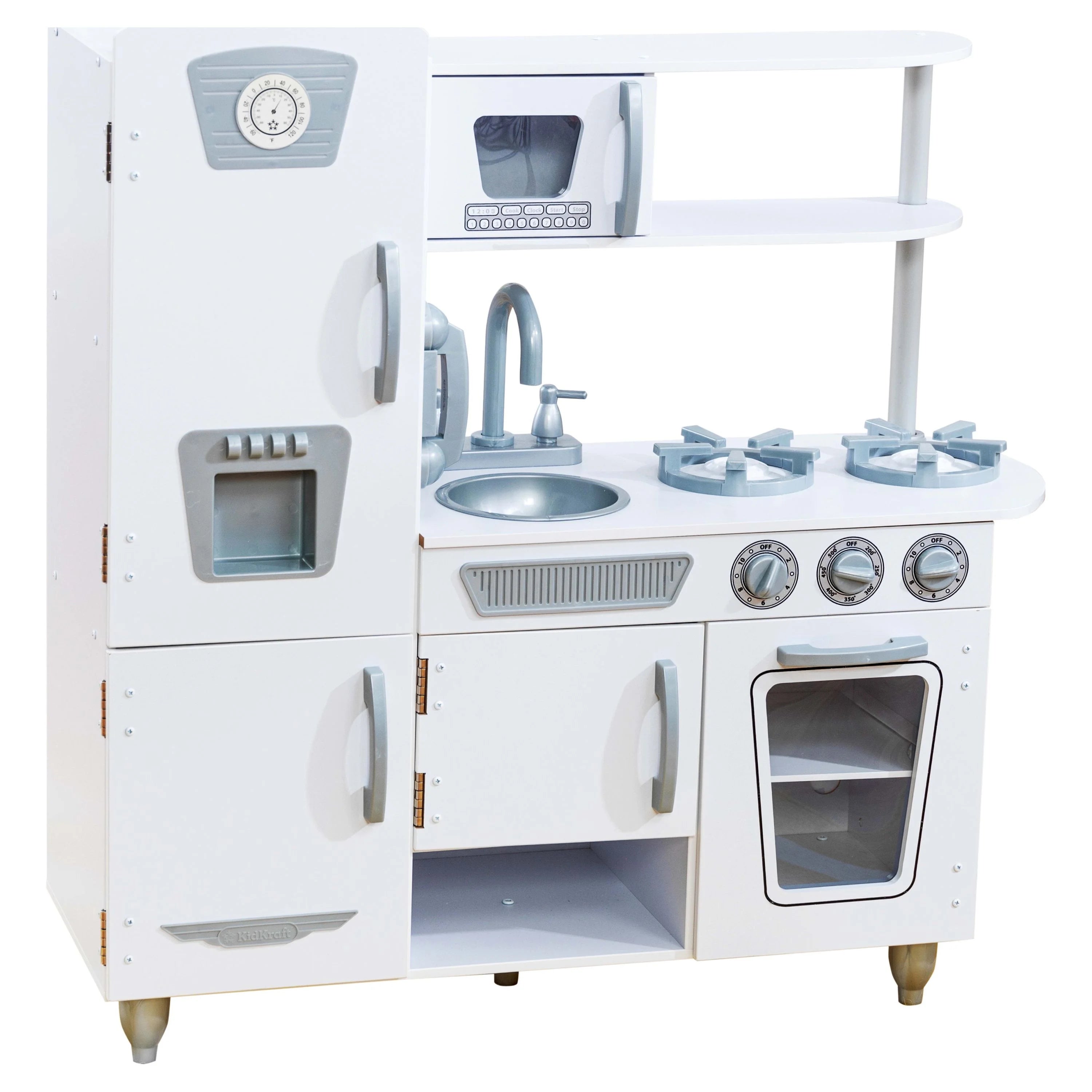 2025 Cocina de Juguete de Madera Vintage KidKraft Blanca con Fabricador de Hielo y Teléfono de Juguete