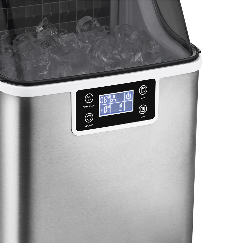 2025 Máquina de hielo de mostrador Newair® – Hielo transparente, 20 kg/día – Acero inoxidable