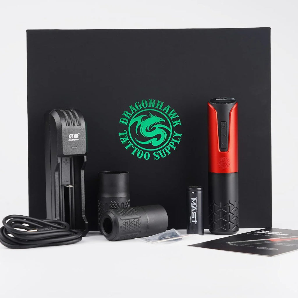 Máquina de Tatuaje Rotativa Inalámbrica Dragonhawk con Baterías Reemplazables