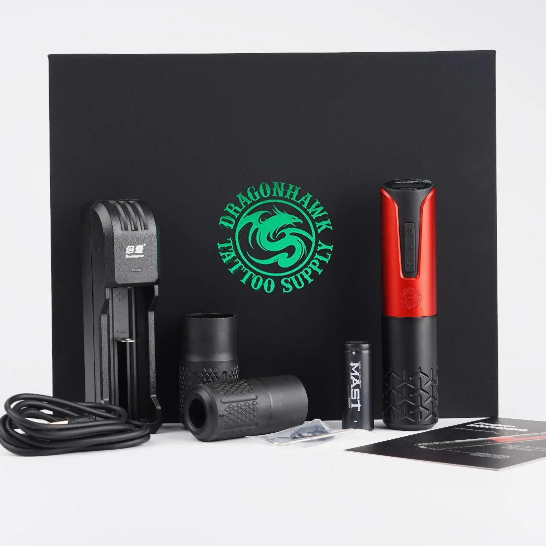 Máquina de Tatuaje Rotativa Inalámbrica Dragonhawk con Baterías Reemplazables