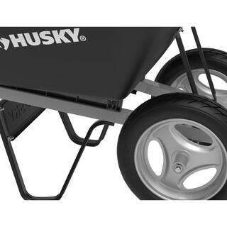 Carretilla Husky de 6 pies cúbicos con Doble Rueda – Cubeta de Polipropileno