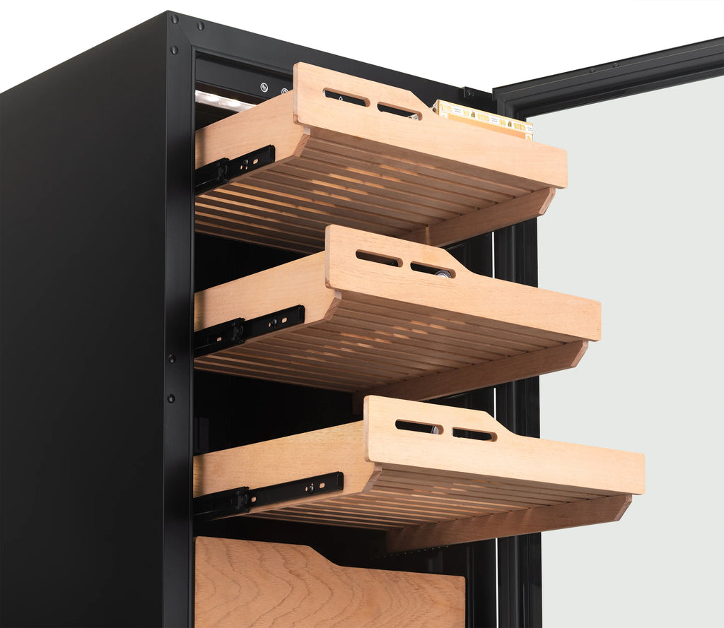 2025 Humidor eléctrico para puros Newair®, capacidad para 840 puros, empotrable