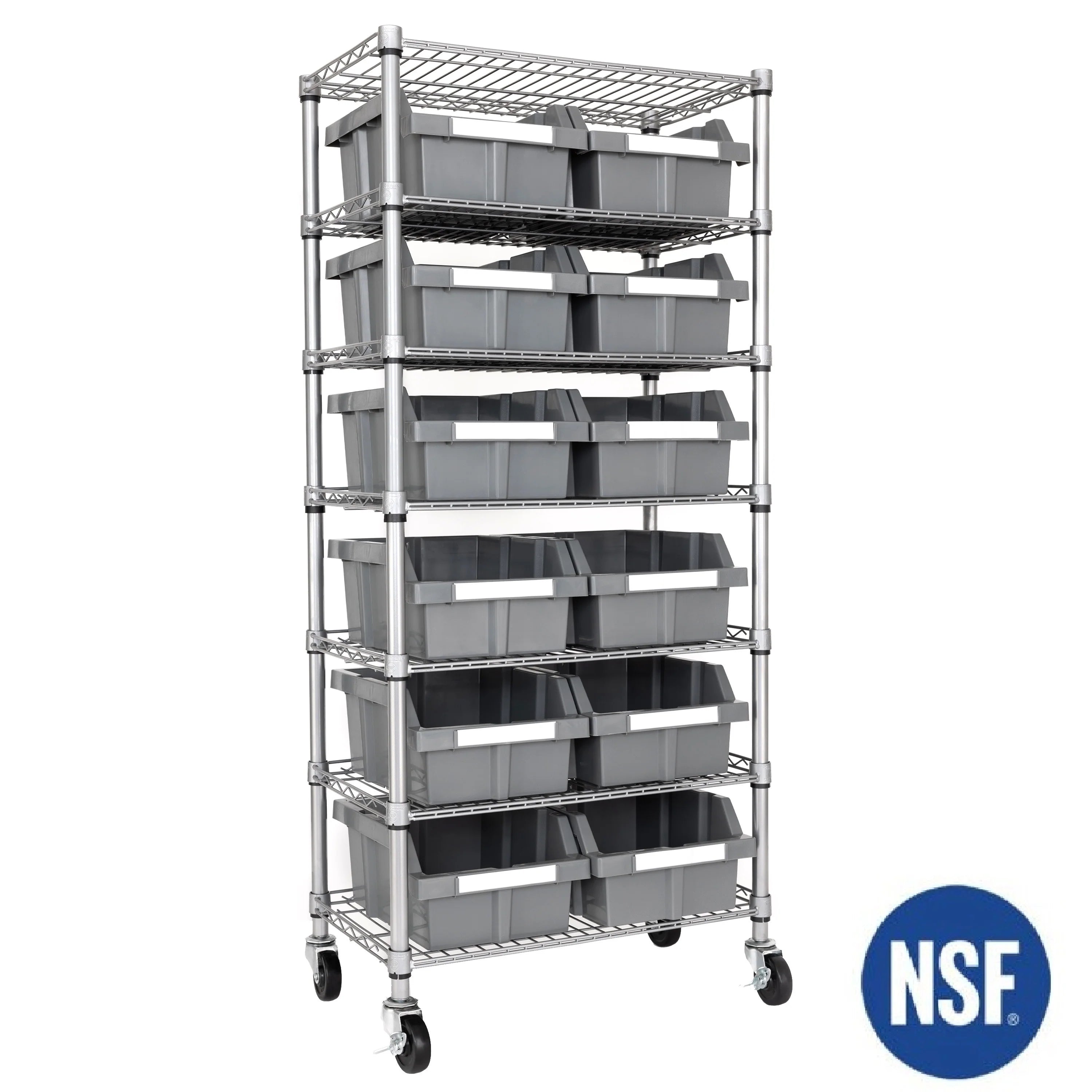 2025 Estantería NSF de 7 niveles con 12 cajones