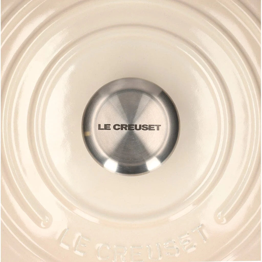 2025 Le Creuset - Sartén para asar / brasear Signature redonda Meringue 24 cm 4,2 l