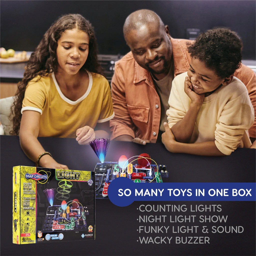 Snap Circuits® Light SCL175 | Kit de Exploración Electrónica | Más de 175 Proyectos | Juguete Educativo STEM para Niños de 8 Años en Adelante