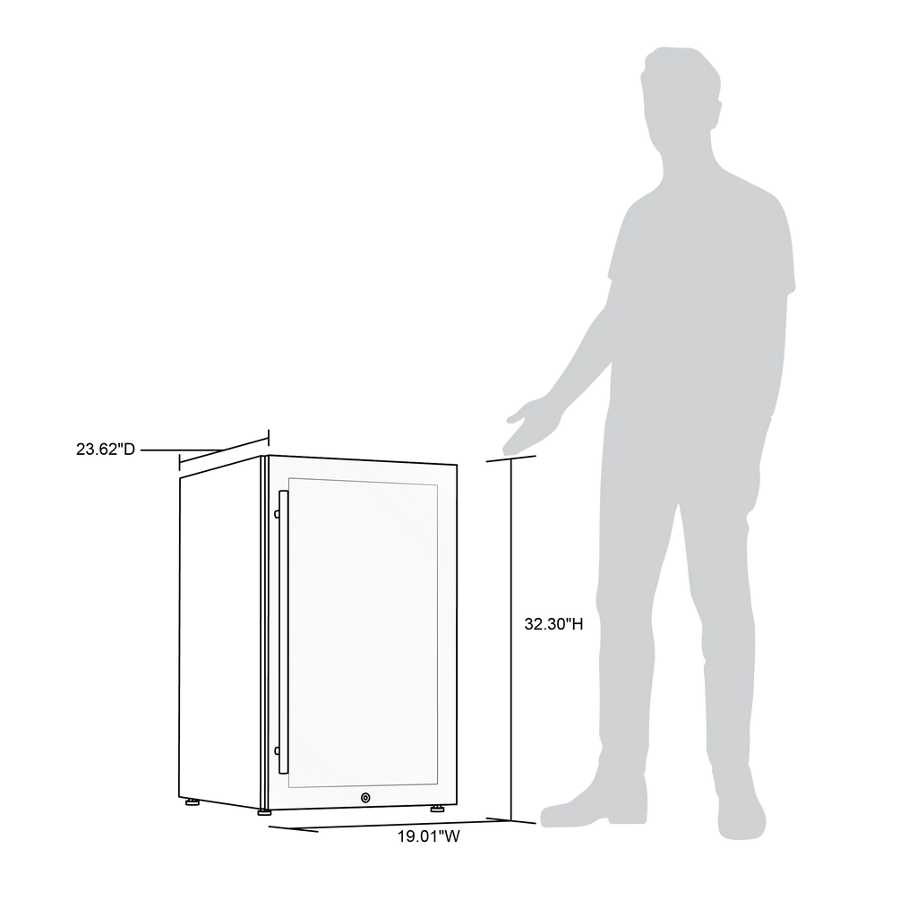 2025 Humidor eléctrico para puros Newair®, capacidad para 840 puros, empotrable