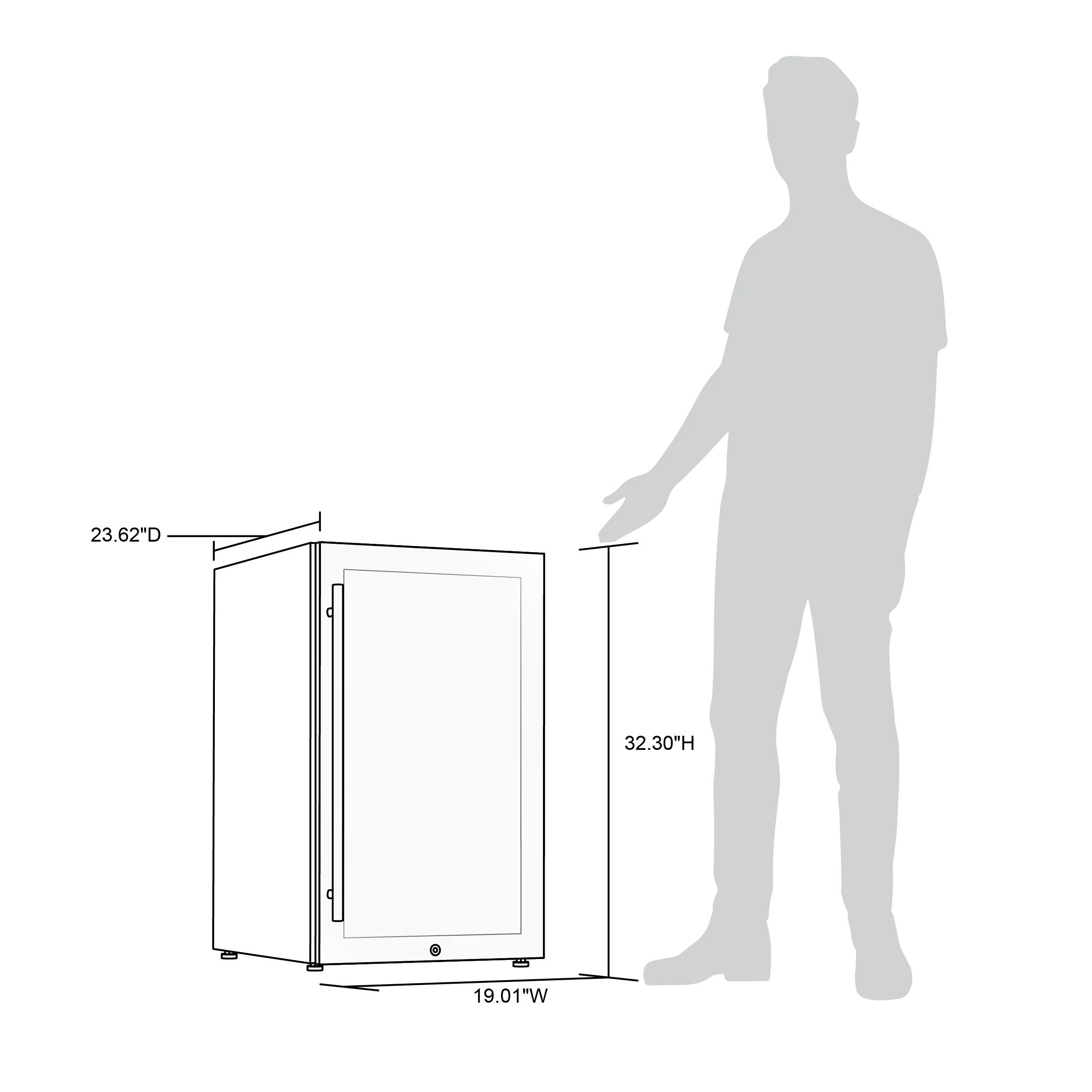 2025 Humidor eléctrico para puros Newair®, capacidad para 840 puros, empotrable