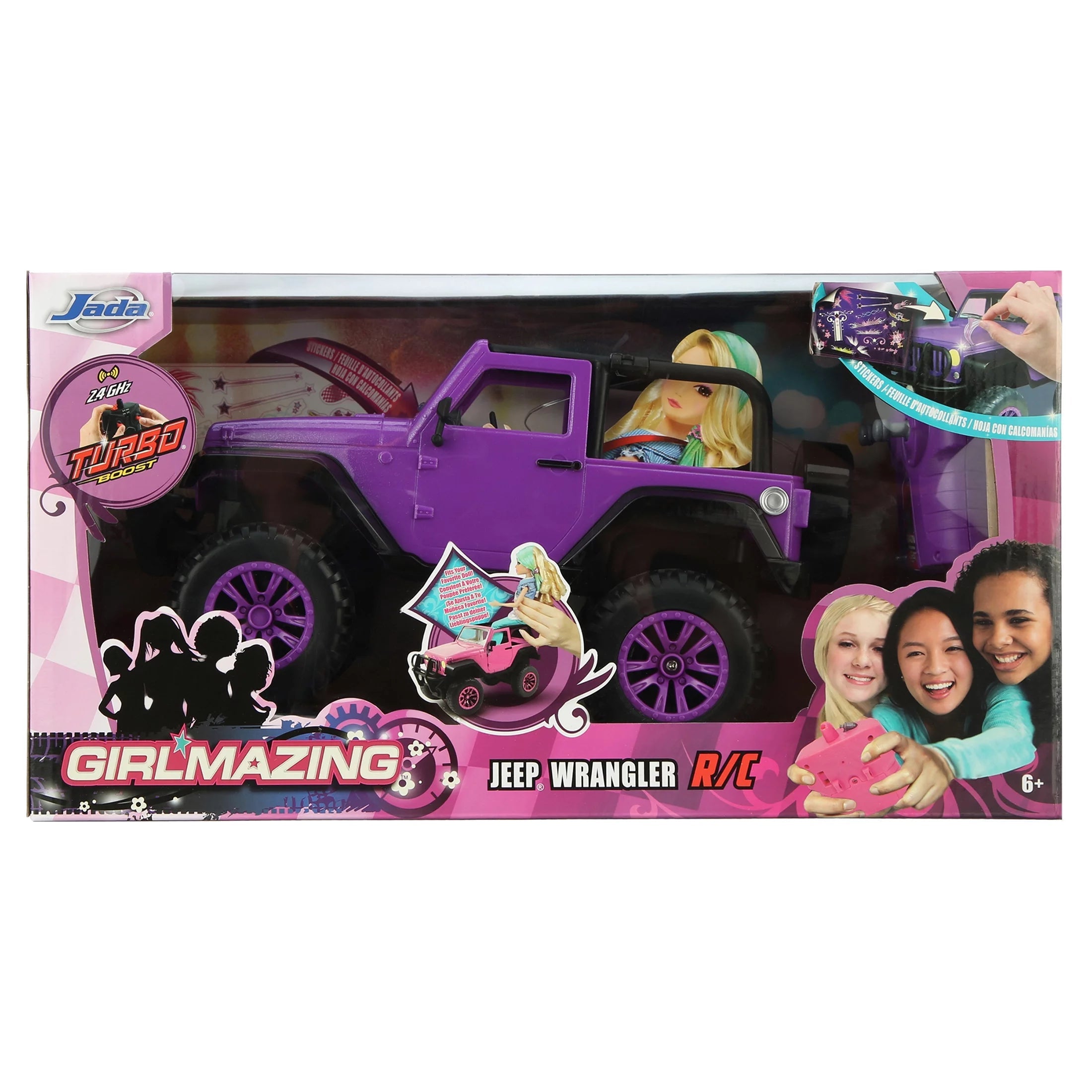 Jada Toys – Jeep a Control Remoto GirlMazing, Color Púrpura