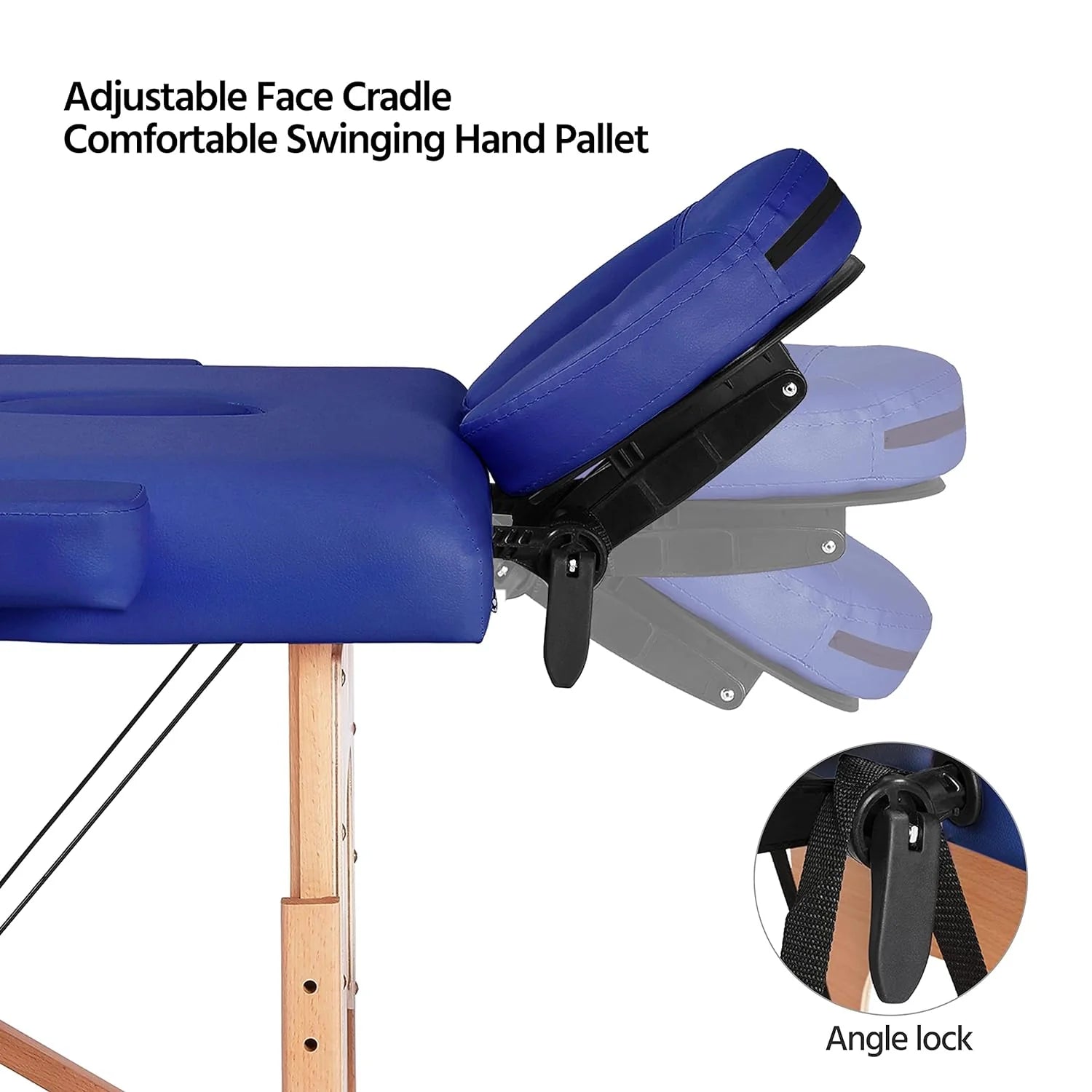 Mesa de Masajes Yaheetech – Mesa Plegable Portátil para Tratamientos, Pestañas, Spa – Mesa de Masaje Ajustable en 2 Secciones con Bolsa No Tejida, 24 pulgadas, Negra