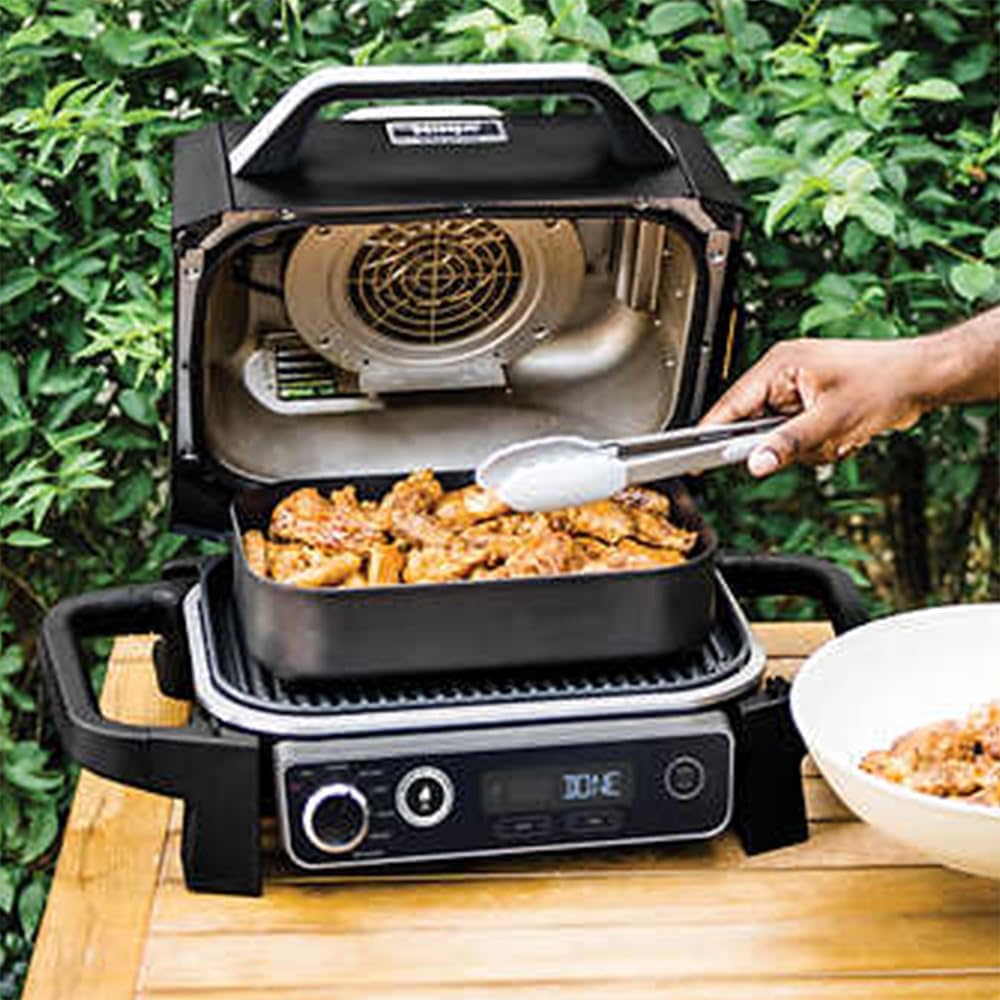2025 Parrilla y Ahumador Profesional para Exteriores, Termómetro Integrado, Parrilla Principal 7 en 1, Ahumador BBQ, Freidora de Aire, Horno, Deshidratador, Parrilla, Pellet de Leña, Portátil, Eléctrica