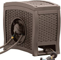 Suncast Aquawinder Carrete para Manguera de Jardín en Estilo Ratán de 125' – Ligero, Portátil, Enrollador Automático de Agua Sin Esfuerzo – Color Java
