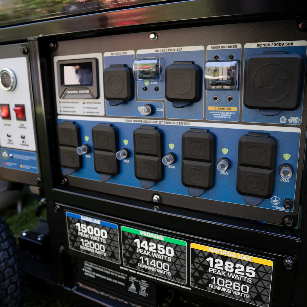 Generador Portátil Trifuel 15 000 W con Arranque Eléctrico