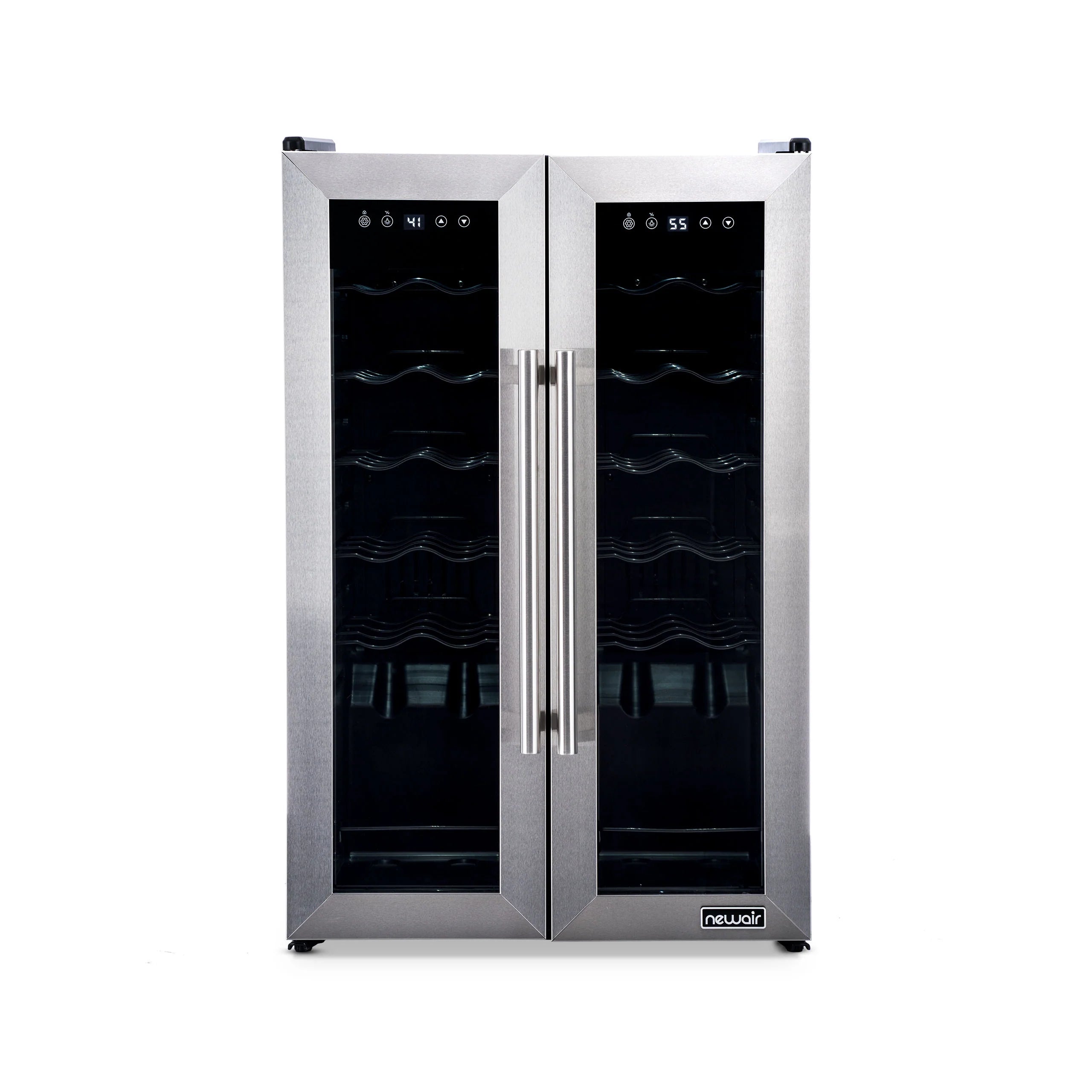 2025 Refrigerador de Vinos Independiente Newair® de Acero Inoxidable – 24 Botellas – 20" con Doble Zona