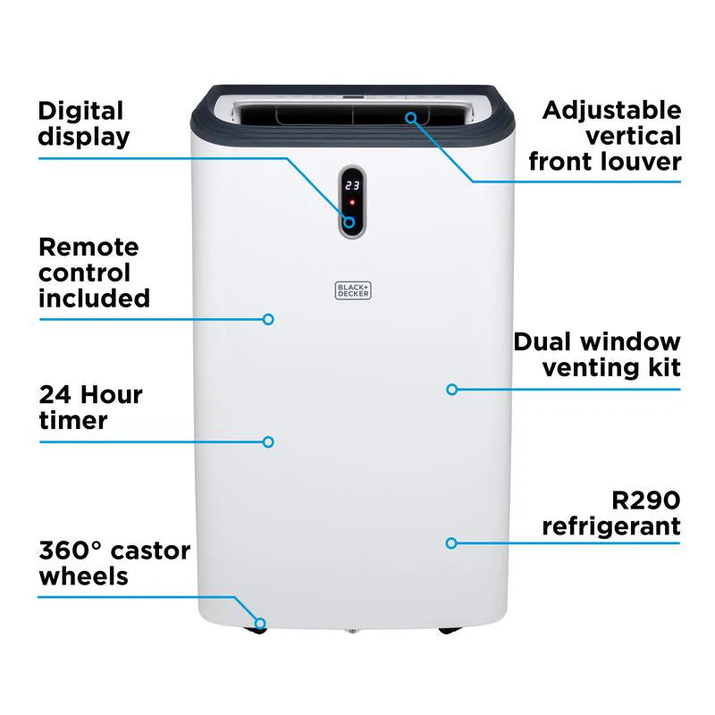 Aire Acondicionado Inteligente Portátil 3 en 1 16000 BTU Black+Decker BXAC40018GB