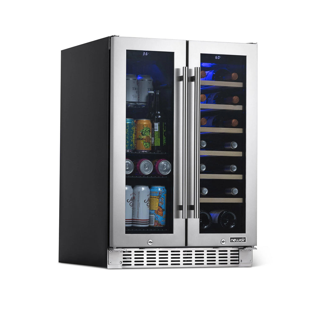 2025 Newair® Refrigerador Premium para Bebidas Empotrable de Doble Zona – 58 Latas y 18 Botellas – 24"