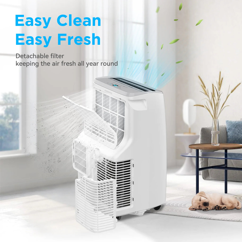 2025 Aire acondicionado portátil DuraComfort 3 en 1 – 8,000 BTU (ASHRAE) / 5,300 BTU (SACC) – Silencioso – Para habitaciones de hasta 200 pies²